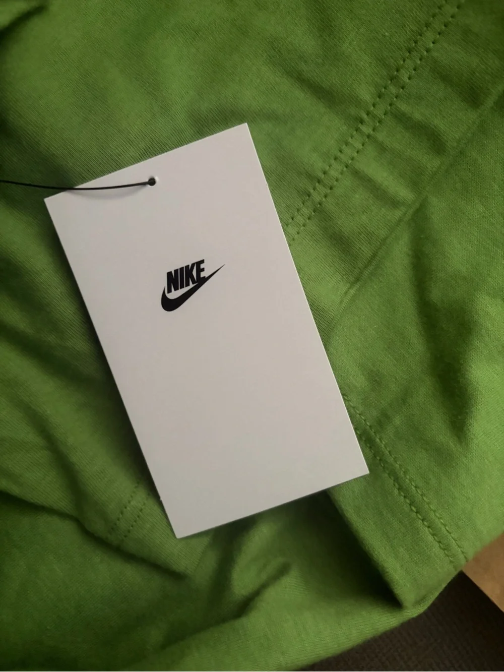 Nike Green Tee with White Swoosh and Text